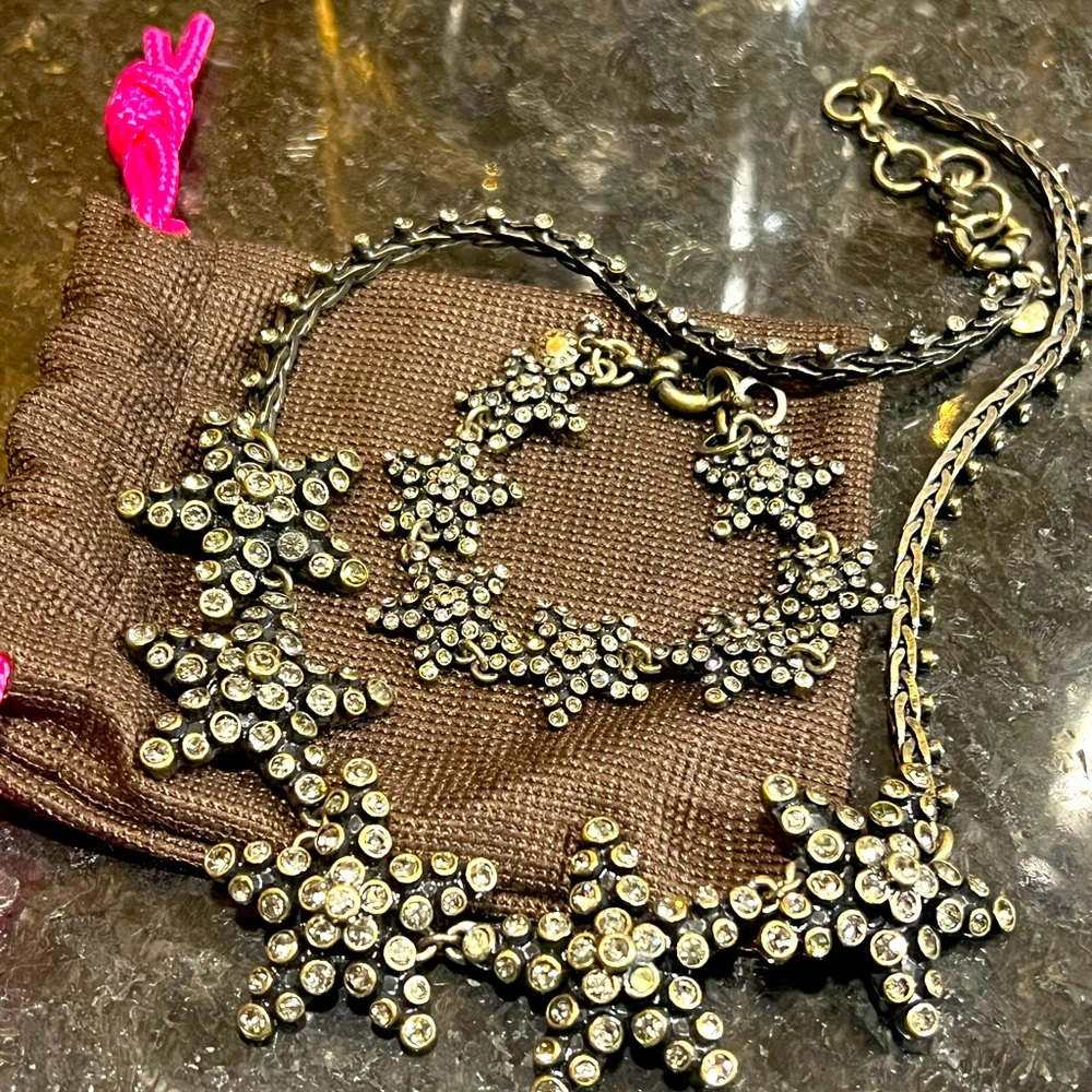 Jcrew sparkling star’s necklace with matching bracelet